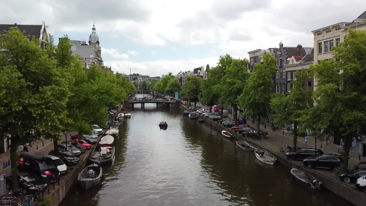 Canal-side homes in Amsterdam